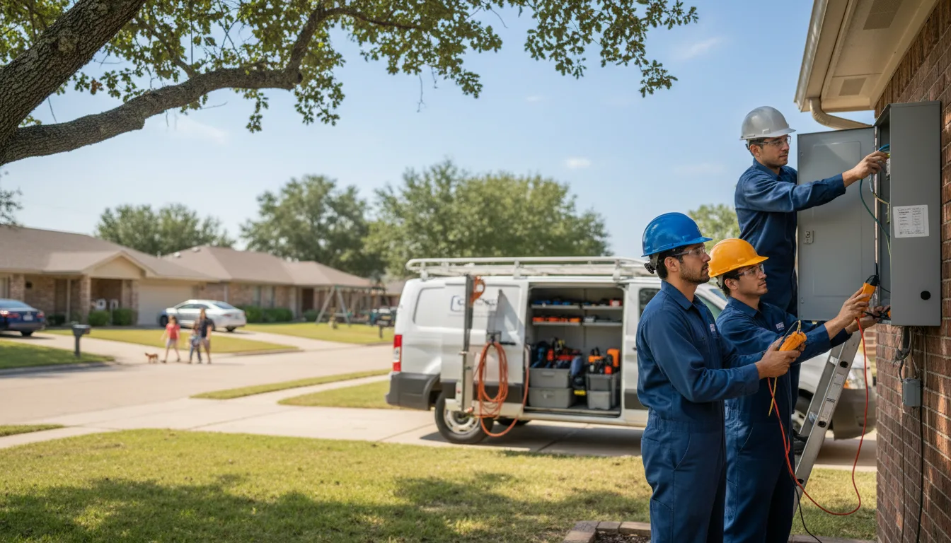 Certified electrician providing emergency electrical services in Bluff Dale, TX